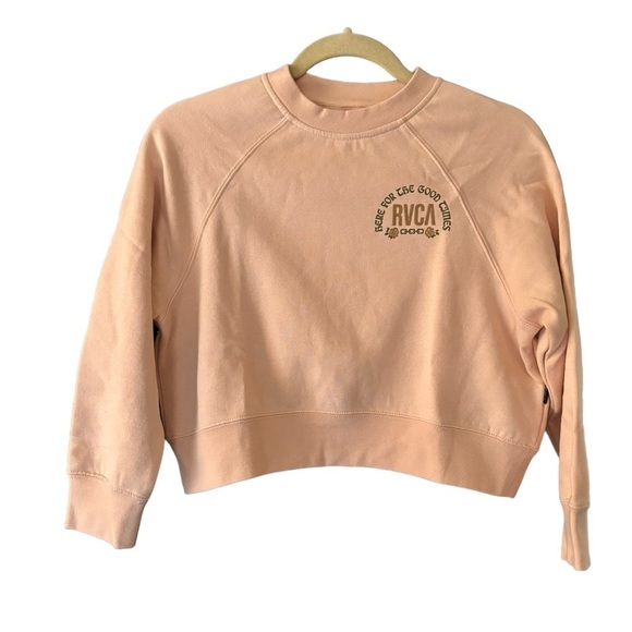 RVCA Good Times Crewneck Sweatshirt blush Pink Size XS - Picture 8 of 9